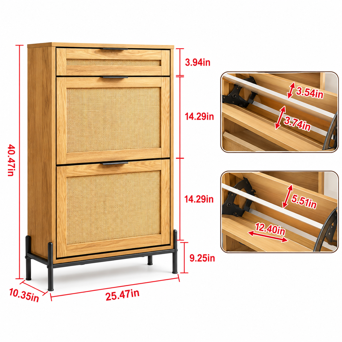Classic Shoe Storage Cabine With Space Saving